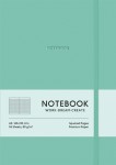 Зошит А5/96арк, у клітинку, поліуретан, кремовий блок на гумці, 80гр/м2, А5-7119K Turquoise А5-7119K