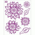 Штамп силіконовий 3D 'Квітка Амелі' 14*18см