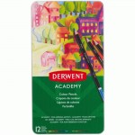 Набор цветных карандашей 'Academy '12 цв. в мет. коробке DERWENT