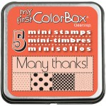 Набор резиновых штампиков Me First Color Box Mini stamps, Dots 5 шт. 12032