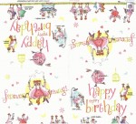 Серветка для декупажу 'Happy Peppy Birthday', 33*33 см, 3-х шарові