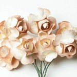 Набор декоративных бумажных роз на стеблях Розовые 2,5 см. 8 шт HY0010018523-1