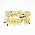 Розы бумажные Кремовые, 8 шт. 3 см. SCB280602