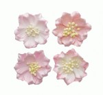 Набір квітів з щовковичного паперу Гарденії, ніжно-рожеві, d5см, 4шт. SCB300104 SCB300104