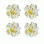 Набір квітів з щовковичного паперу Гарденії, білі, d5см, 4шт. SCB300103 SCB300103
