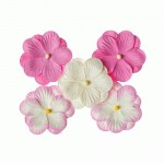 Набір подвійних квітів Братки, рожевий, d35мм, 4шт. SCB300405 SCB300405