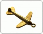 Подвеска металлическая Самолет, античное золото, 34*25мм. SCB25013724 SCB25013724