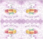 Серветка для декупажу 'Macarons на фіолетовому фоні',  33*33 см, 3-х шарові