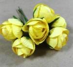 Роза на стебле Желтая 3,5см (за 1шт.)