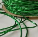 Шнур металлизированный зеленый, 1м