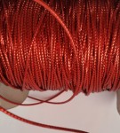 Шнур металлизированный красный, 1м