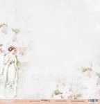 Односторонній папір для скрапбукінгу 30*30 см 'Дама з трояндами' (Ніжність) 190 г/м. SM0600004