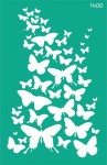 Трафарет самоклеючий Фоновий серія 'Метелики', 13*20см, №1400 1400