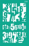 Трафарет самоклеючий Фоновий серія 'Цифри', 13*20см, №1750 1750