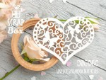 Чипборд 'Декоративне серце з метеликами' 65х52мм Hh-045 Hh-045
