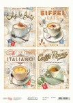 Бумага для декупажа Европейское кофе, 21*30см, 55г/м2, Rosa START