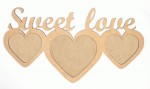 Заготовка рамка Sweet Love, МДФ, 37х20х0,6см, 1шт, Rosa Talent