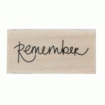 Штамп гумовий на дерев’яній основі Stampabilities 'Remember'  2*4,5см.