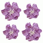Набір квітів кучерявої фіалки, фіолетові, d5см - 2шт., d4,2см - 2шт. SCB291006 SCB291006