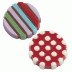 Форма для створення печива в шоколаді 'Dot-stripes cookie candy mold' 8 шт. Wilton 2115-0006