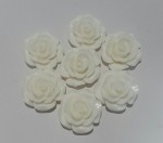 Роза акрил, белая, 2 см, 1шт.