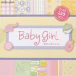 Набір паперу 'Baby Girl Collection' 20х20см, 16аркушів+6наклейок, the Paper Studio 386375