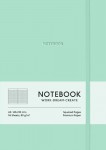 Тетрадь А5/96л, в клетку, полиуретан, белый блок на резинке, 80гр/м2, А5-7110K Turquoise А5-7110K