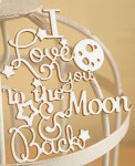 Чипборд 'I love you to the moon and back' 65х71мм Hі-251 Hi-251