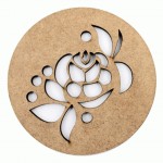 Набір круглих підставок для чашок, серія 'Квітковий орнамент', 2шт МДФ, Д:10см, Rosa Talent