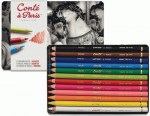Набор пастельных карандашей Conte a Paris, мет. коробка, 12кол. 500015