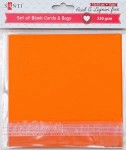 Набір помаранчевих заготовок для листівок, 15см*15см, 230г/м2, 5шт. 952284