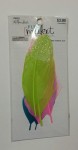Набор декоративной перья 6шт.13см. Bright Glitter Feathers, Paper Studio