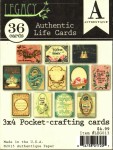 Набор двусторонних карточек для журналинга Legacy, 7.5х10см, 36 аркуші, Authentique LEG013