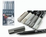 Набір маркерів Koi Coloring Brush Pen 6 кольорів Sakura.