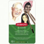 Набір акварельних олівців Academy, 'Відтінки шкіри', 12кол. в метал. коробці, Derwent 2300386