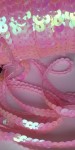 Лента с пайеток розовая хамелеон, 6мм, 1м,