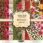 Набір двохстороннього паперу для скрапбукінгу 20*20см 'Botany Winter', 200г/м2, 10 арк.,FDSP-02021 FDSP-02021