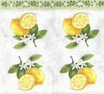 Декупажні серветки 'Лимон', 33*33 см, 18,5 г/м2, 20 шт, Abiente