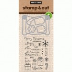 Набір штампи + ножі Christmas list stamp & cut, Hero Arts, DC217 DC217