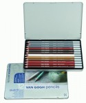 Набір олівців для рисунку VAN GOGH, 12шт, металева коробка