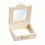 Ящик деревянный для декора с замком, со стеклом 7х7х2,5см, KnorrPrandell