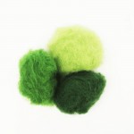 Набір вовни для валяння кардочесаної „Зелені відтінки“, 3 кол.х10 г, Rosa Talent 1203369
