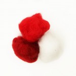 Набір вовни для валяння кардочесаної „Червоні відтінки“, 3 кол.х10 г, Rosa Talent 1203371