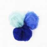 Набор шерсти для валяния кардочесанои 'Синие оттенки', 3 кол.х10 г, Rosa Talent 1203367
