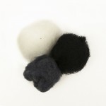 Набор шерсти для валяния кардочесанои 'Черно белые оттенки', 3 кол.х10 г, Rosa Talent 1203375