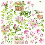 Лист з картинками для вирізання. Набір 'Spring Blossom' 02045