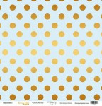 Односторонняя бумага для скрапбукинга 30 * 30 см 'Golden Dots Blue' (Every Day) 190 г / м. SM4500001 SM4500001