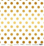 Односторонній папір для скрапбукінгу 30*30 см 'Golden Dots White' (Every Day) 190 г/м. SM4500004 SM4500004