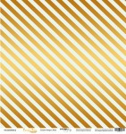 Односторонній папір для скрапбукінгу 30*30 см 'Golden Stripes Mint' (Every Day) 190 г/м. SM4500012 SM4500012