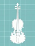 Чипборд 'Скрипка 04' 35х80мм  MUS-023 MUS-023